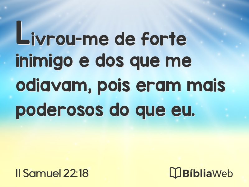 II Samuel 22:18 em imagem para compartilhar