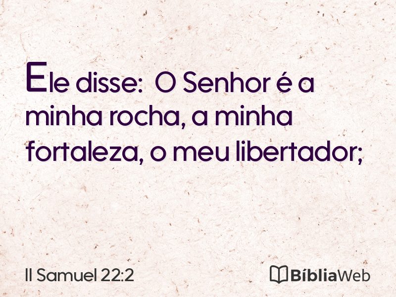 II Samuel 22:2 em imagem para compartilhar