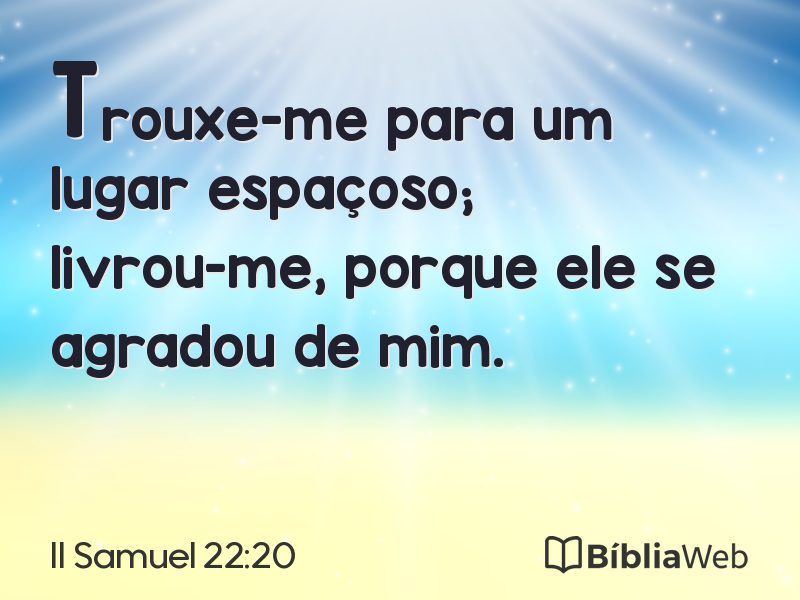 II Samuel 22:20 em imagem para compartilhar