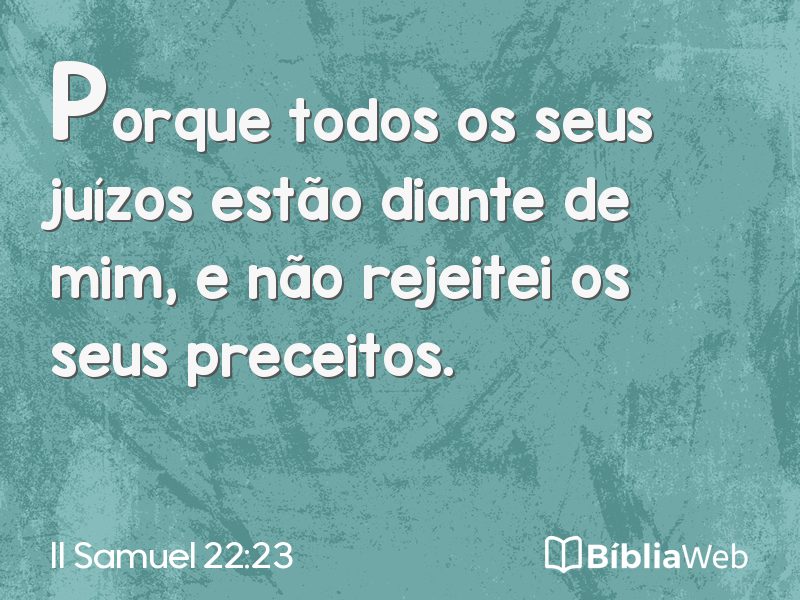 II Samuel 22:23 em imagem para compartilhar