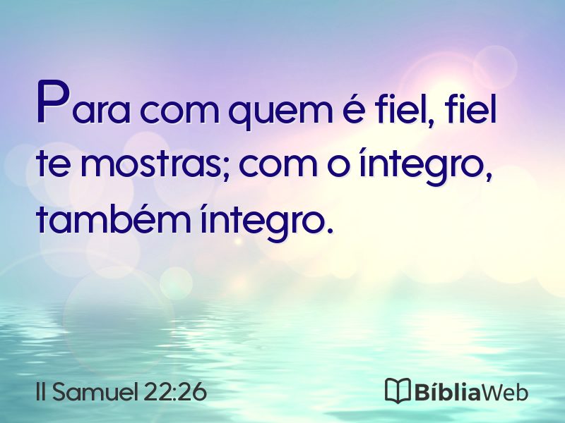 II Samuel 22:26 em imagem para compartilhar