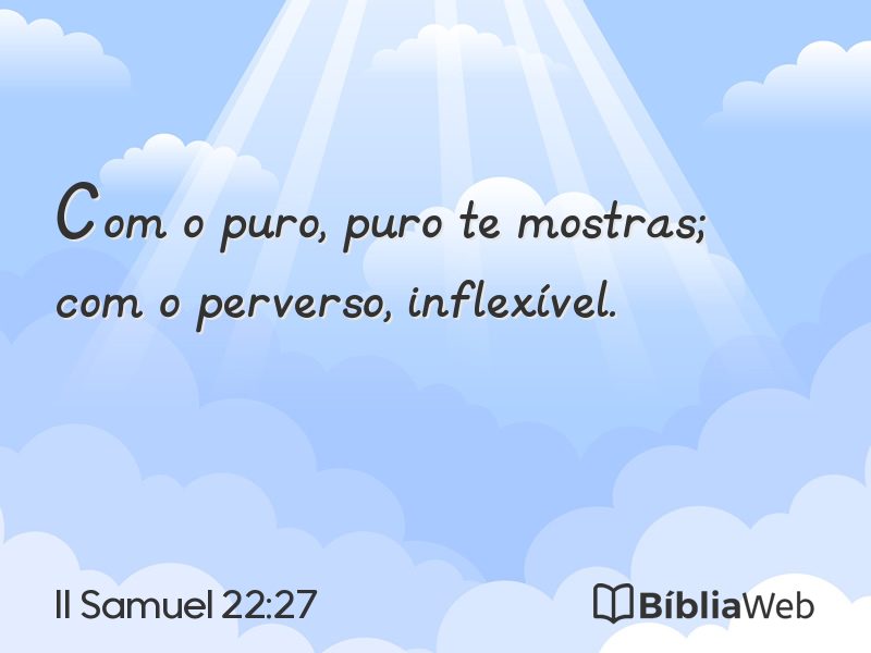 II Samuel 22:27 em imagem para compartilhar