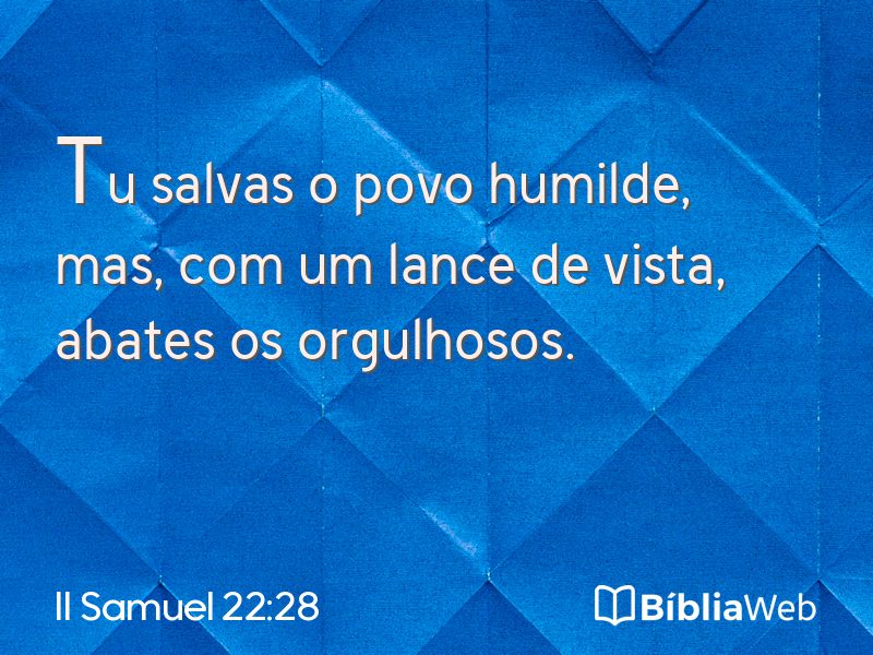 II Samuel 22:28 em imagem para compartilhar