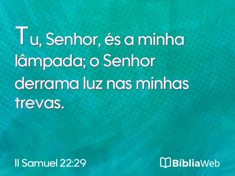 II Samuel 22:29 em imagem para compartilhar