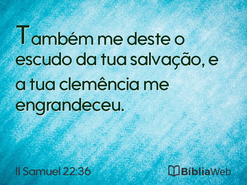 II Samuel 22:36 em imagem para compartilhar