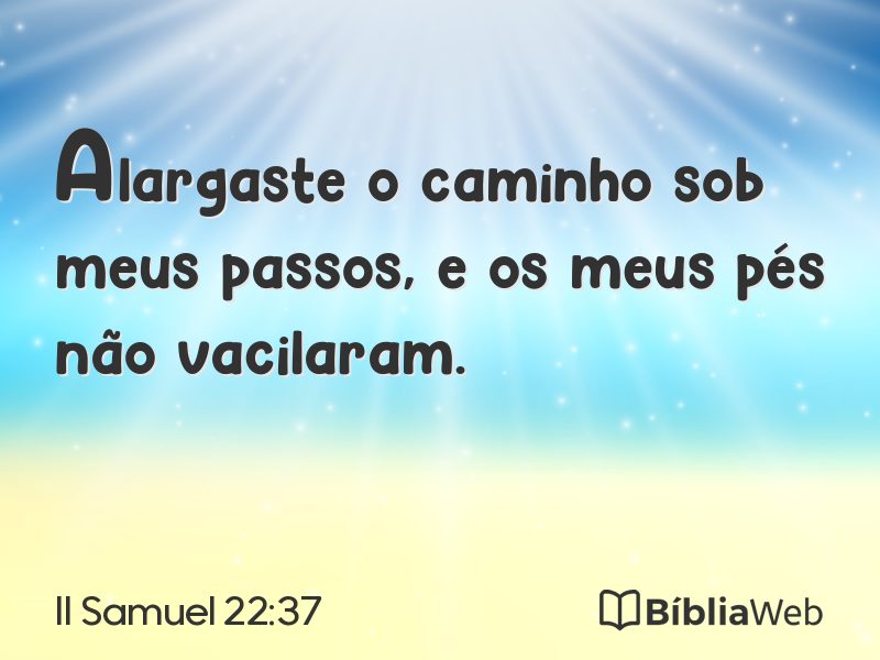 II Samuel 22:37 em imagem para compartilhar