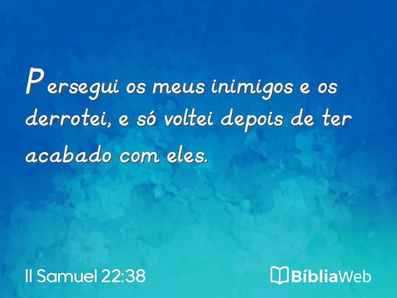 II Samuel 22:38 em imagem para compartilhar