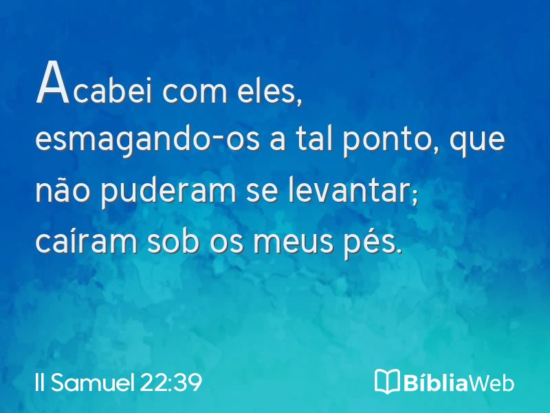 II Samuel 22:39 em imagem para compartilhar