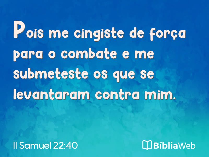 II Samuel 22:40 em imagem para compartilhar