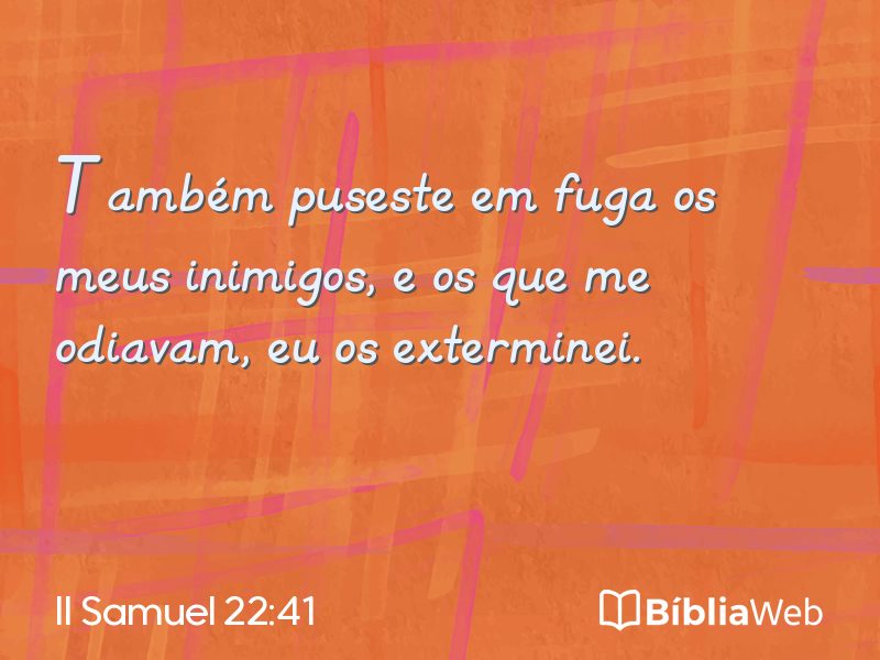 II Samuel 22:41 em imagem para compartilhar