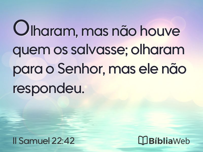 II Samuel 22:42 em imagem para compartilhar