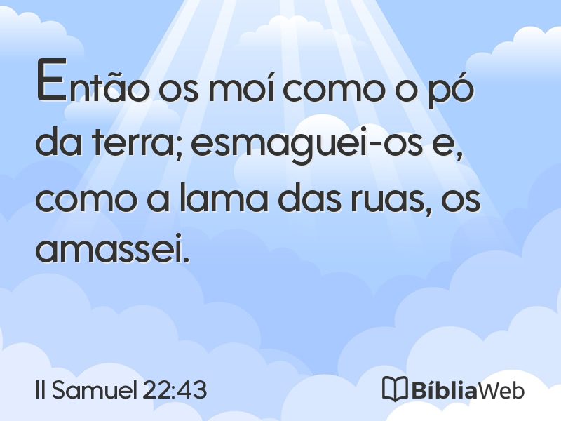II Samuel 22:43 em imagem para compartilhar