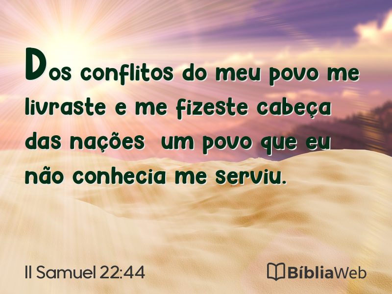 II Samuel 22:44 em imagem para compartilhar
