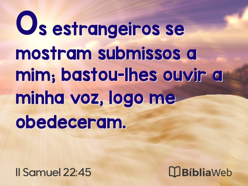 II Samuel 22:45 em imagem para compartilhar
