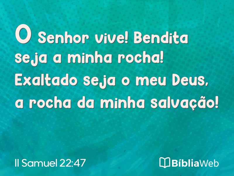 II Samuel 22:47 em imagem para compartilhar