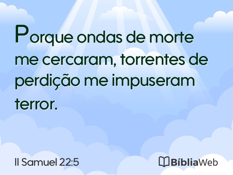 II Samuel 22:5 em imagem para compartilhar