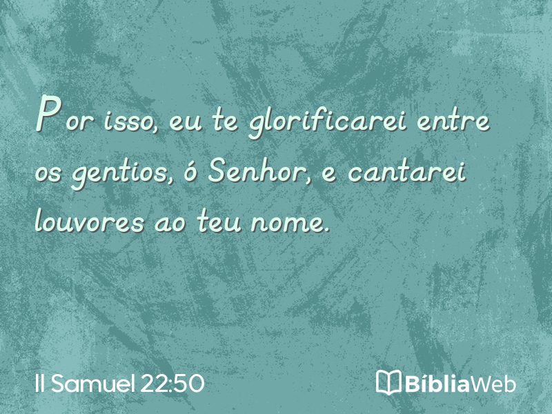 II Samuel 22:50 em imagem para compartilhar