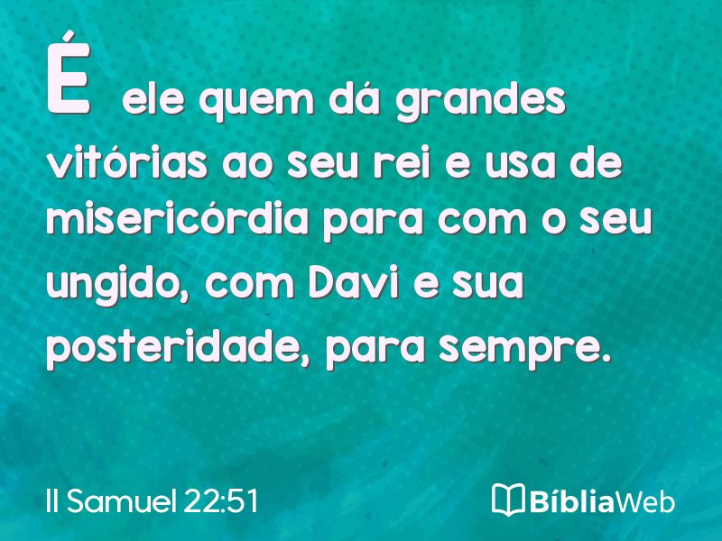 II Samuel 22:51 em imagem para compartilhar