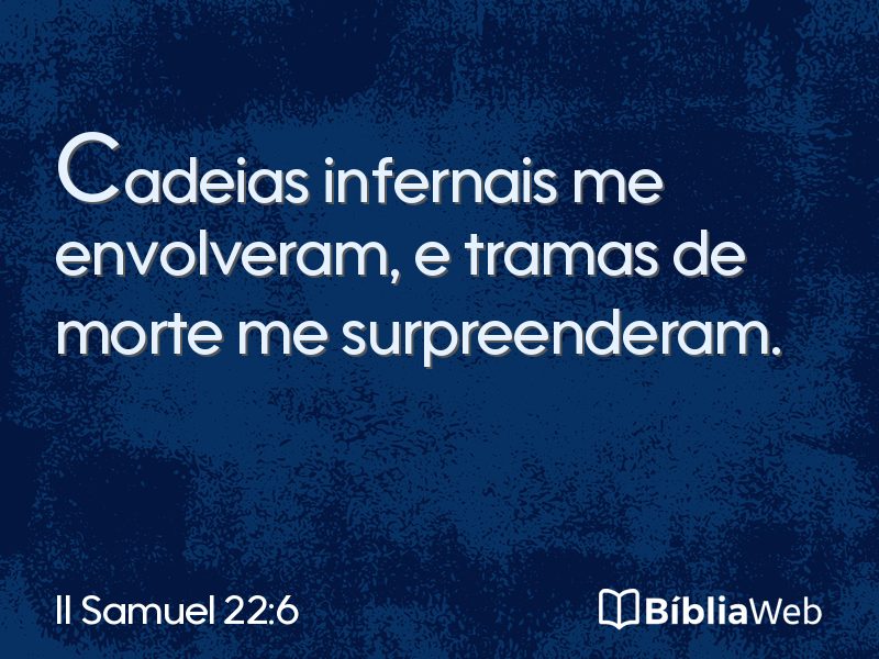 II Samuel 22:6 em imagem para compartilhar