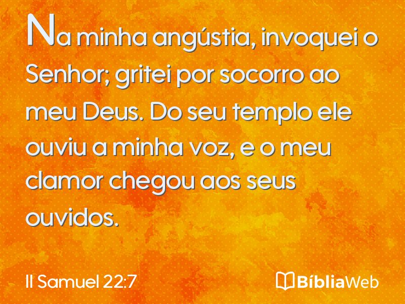 II Samuel 22:7 em imagem para compartilhar