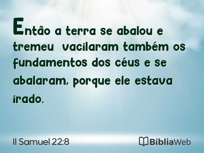 II Samuel 22:8 em imagem para compartilhar