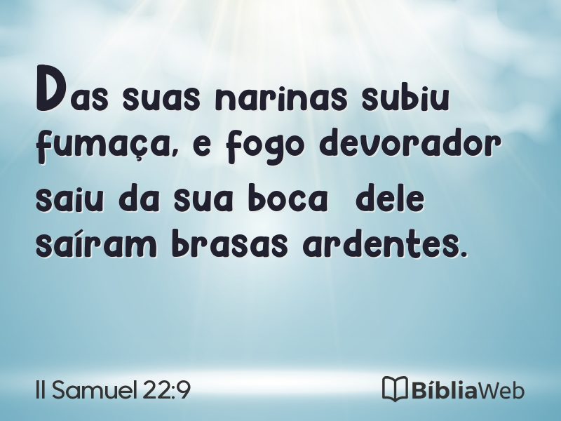 II Samuel 22:9 em imagem para compartilhar