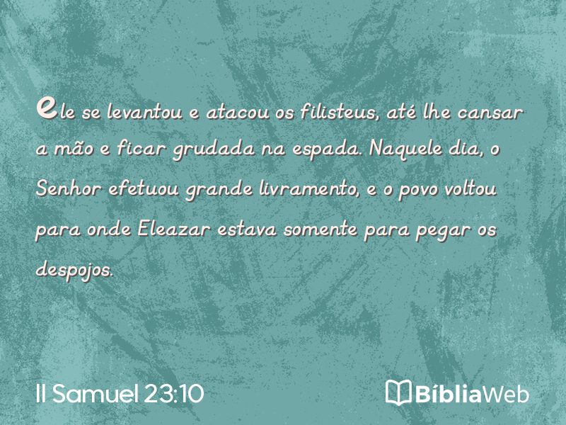 II Samuel 23:10 em imagem para compartilhar