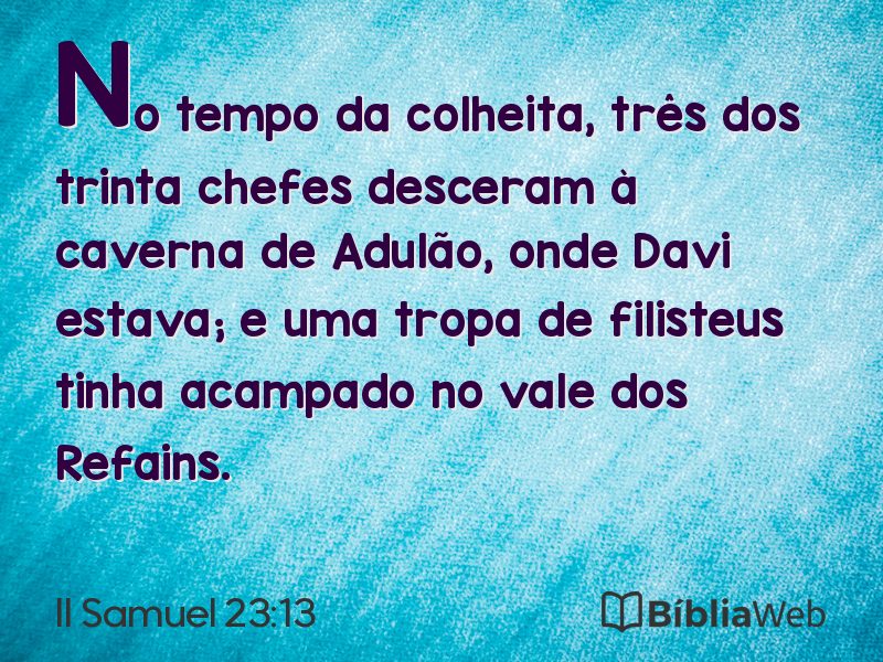 II Samuel 23:13 em imagem para compartilhar
