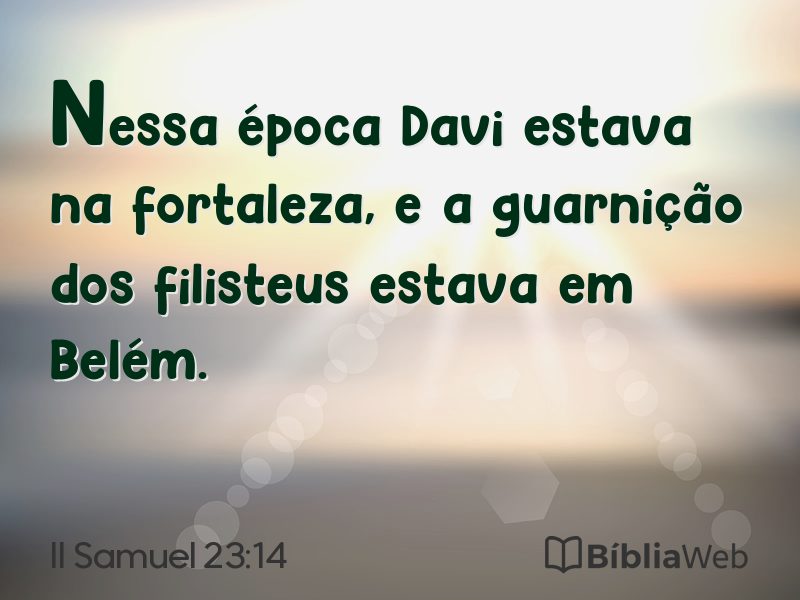 II Samuel 23:14 em imagem para compartilhar