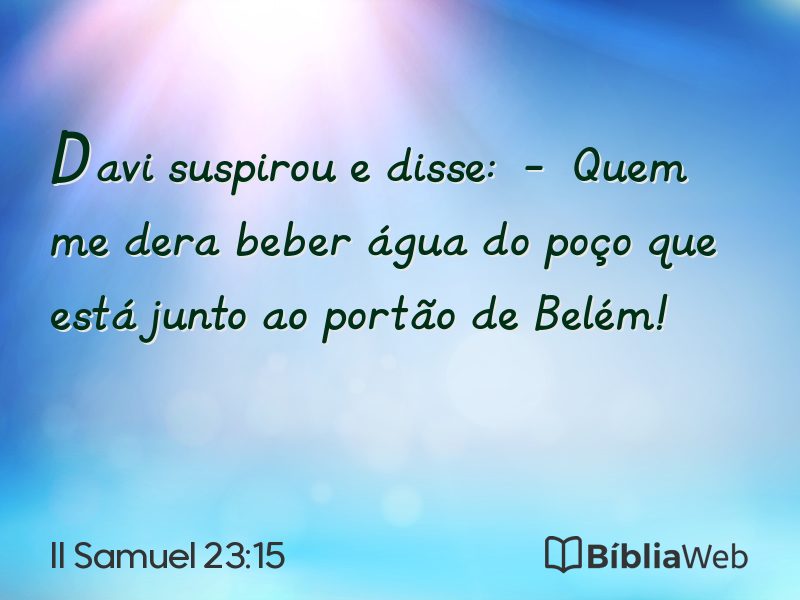 II Samuel 23:15 em imagem para compartilhar