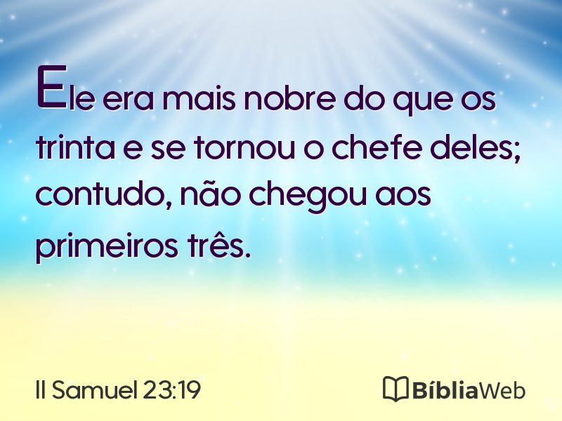 II Samuel 23:19 em imagem para compartilhar