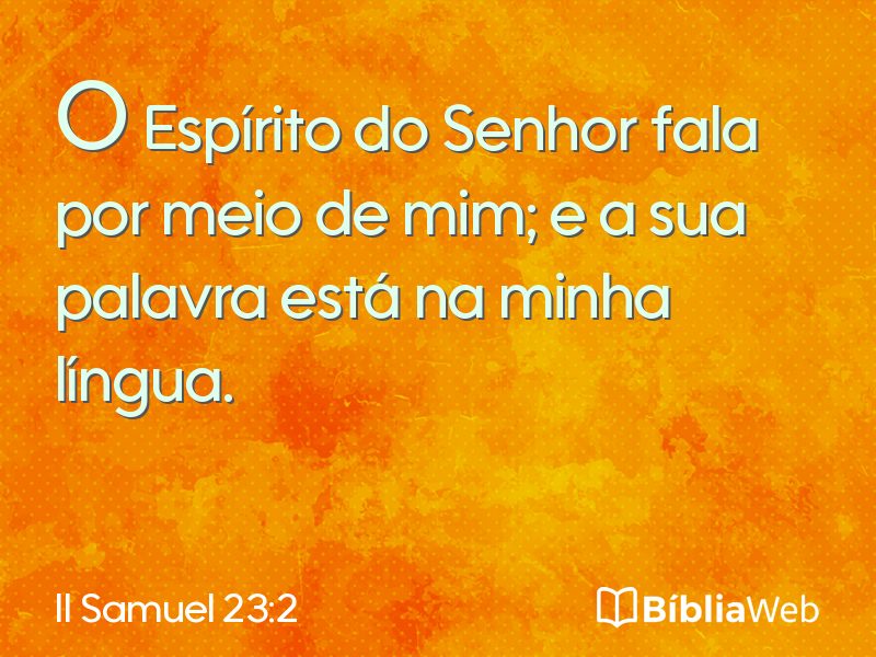 II Samuel 23:2 em imagem para compartilhar