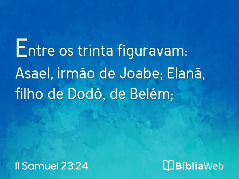 II Samuel 23:24 em imagem para compartilhar