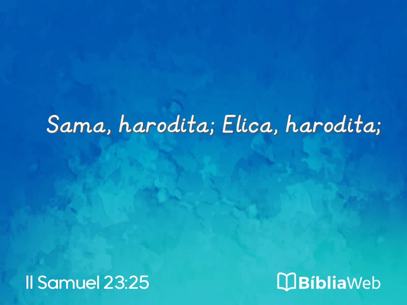 II Samuel 23:25 em imagem para compartilhar