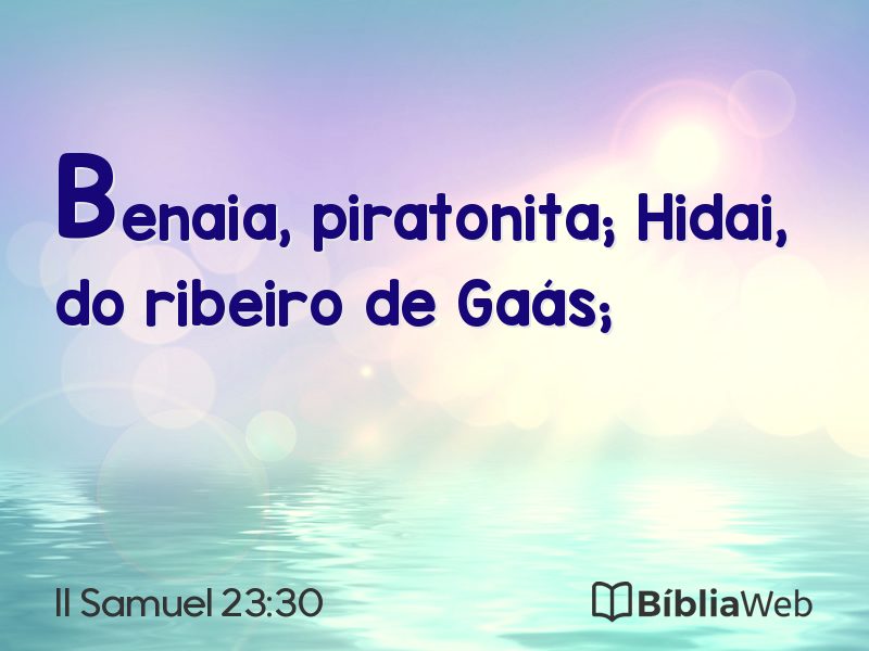II Samuel 23:30 em imagem para compartilhar