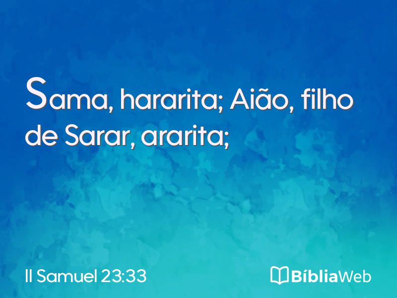 II Samuel 23:33 em imagem para compartilhar