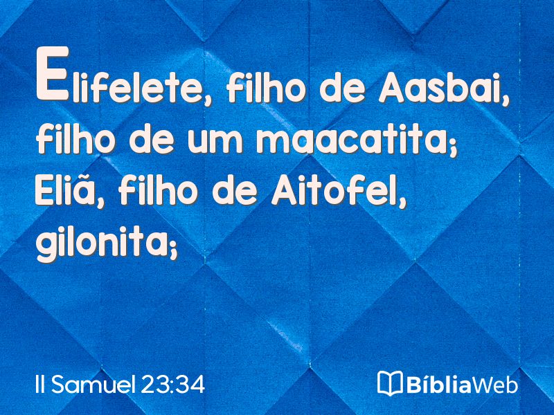 II Samuel 23:34 em imagem para compartilhar