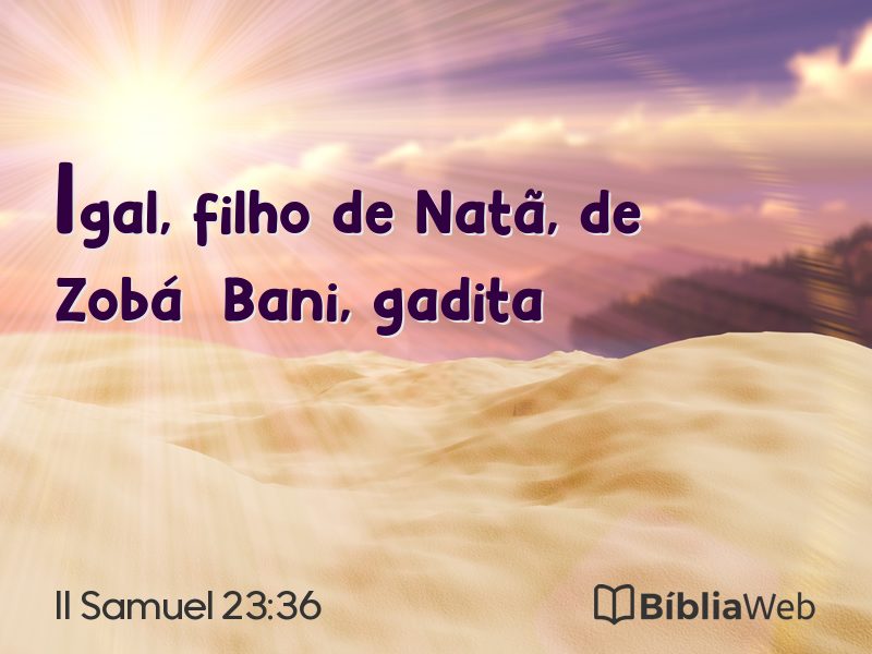 II Samuel 23:36 em imagem para compartilhar