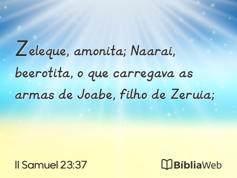 II Samuel 23:37 em imagem para compartilhar