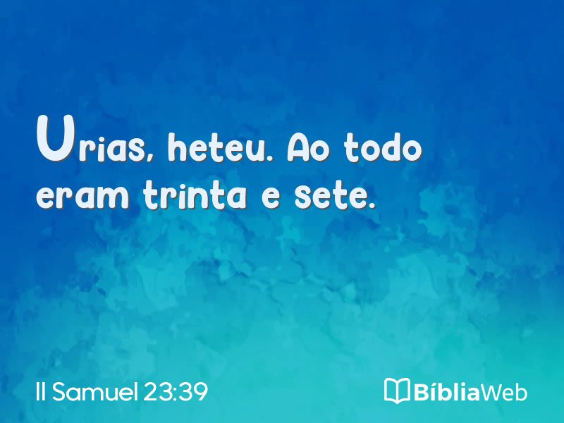 II Samuel 23:39 em imagem para compartilhar