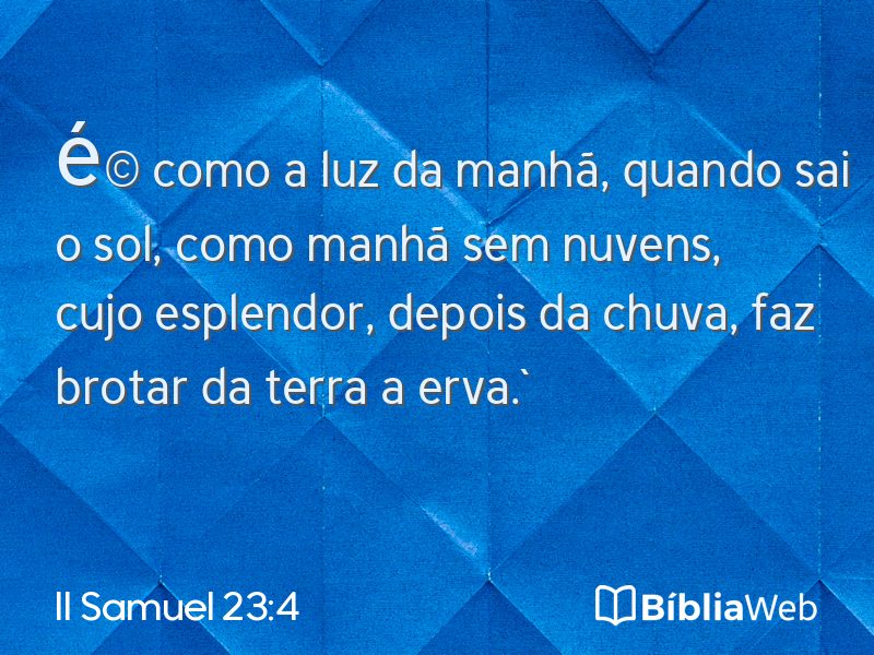 II Samuel 23:4 em imagem para compartilhar