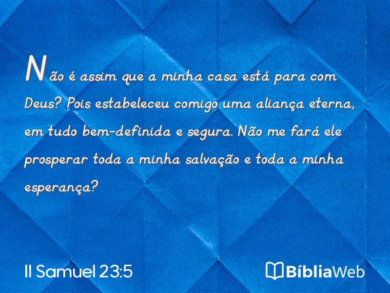 II Samuel 23:5 em imagem para compartilhar