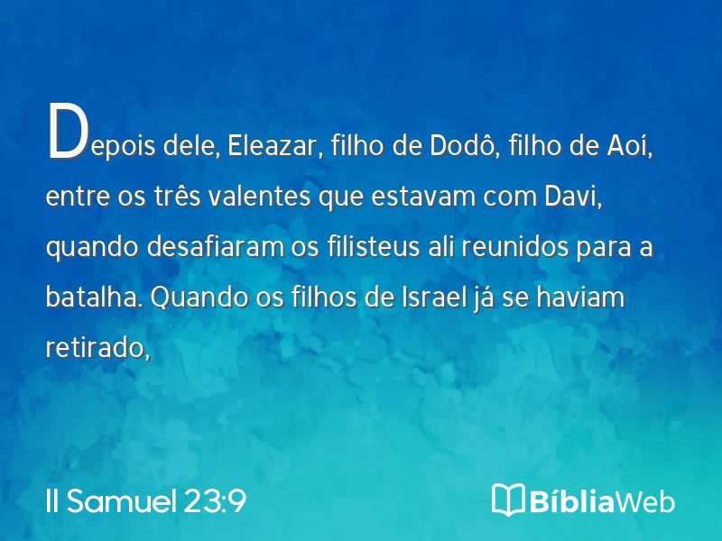 II Samuel 23:9 em imagem para compartilhar