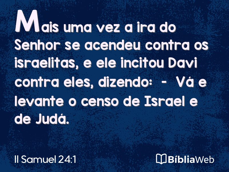 II Samuel 24:1 em imagem para compartilhar