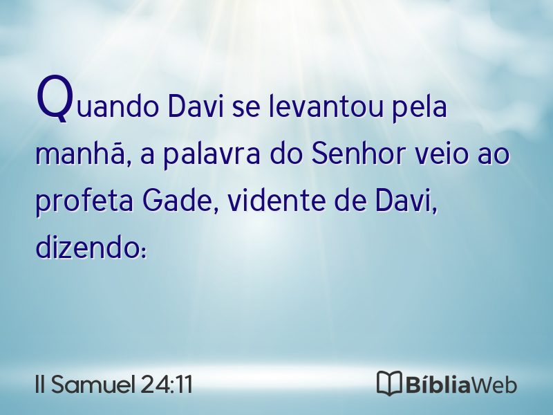 II Samuel 24:11 em imagem para compartilhar