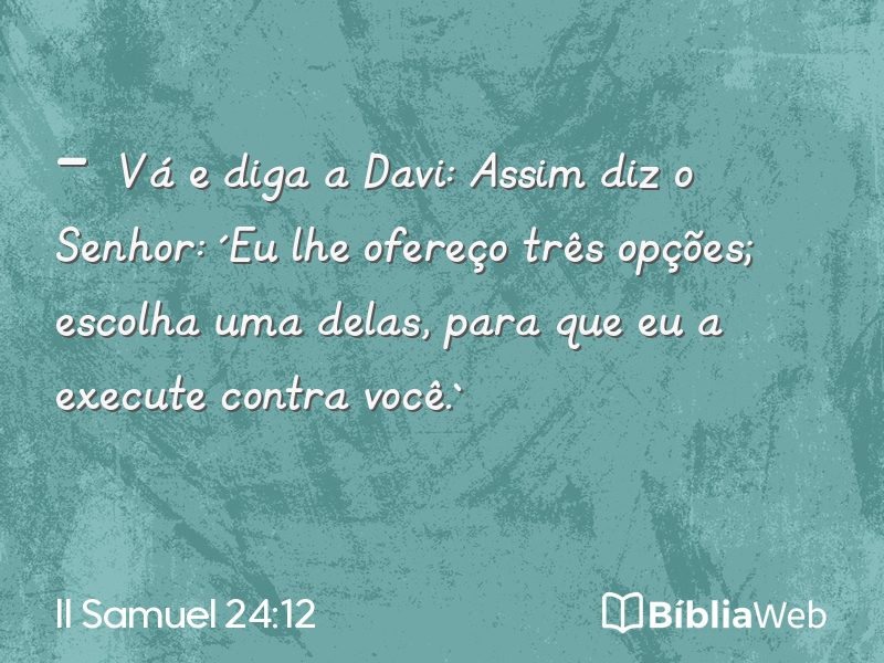II Samuel 24:12 em imagem para compartilhar