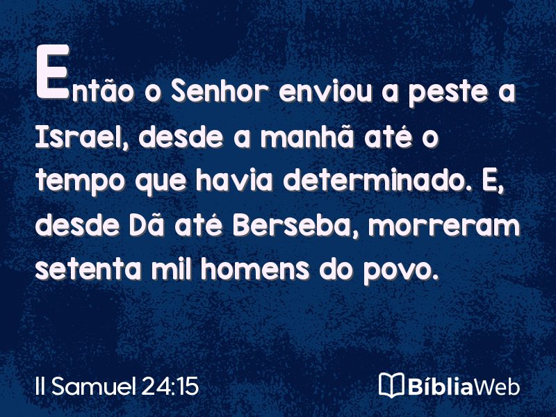 II Samuel 24:15 em imagem para compartilhar