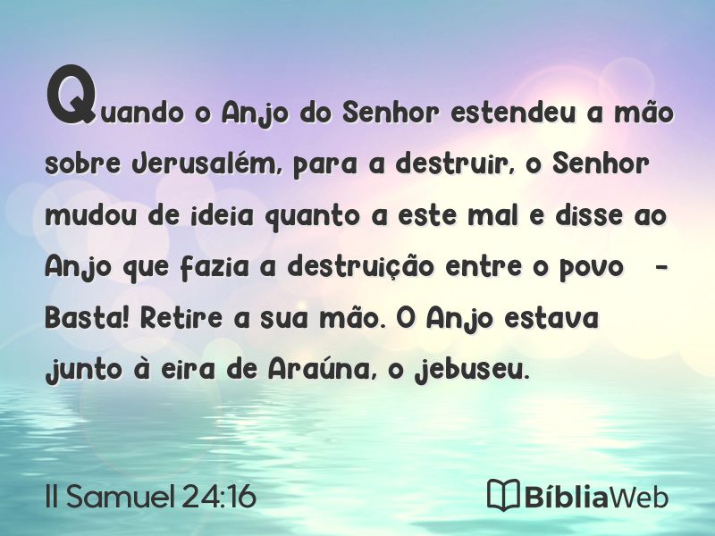 II Samuel 24:16 em imagem para compartilhar