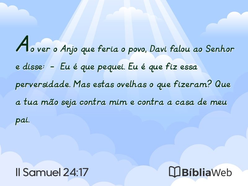 II Samuel 24:17 em imagem para compartilhar