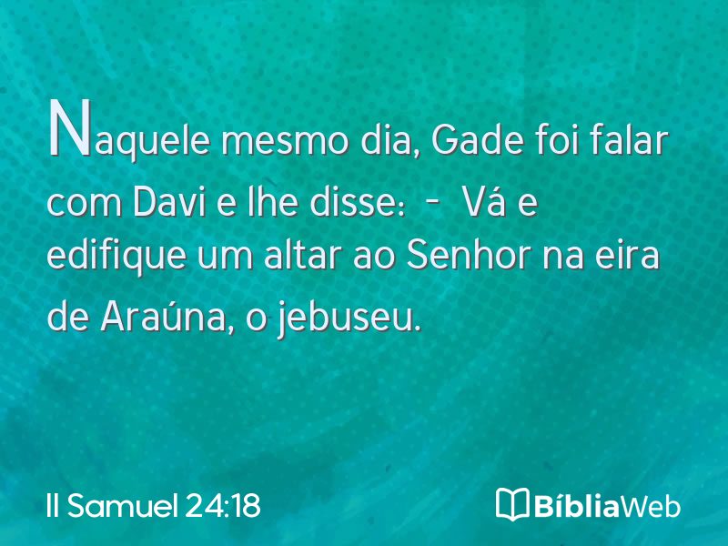 II Samuel 24:18 em imagem para compartilhar